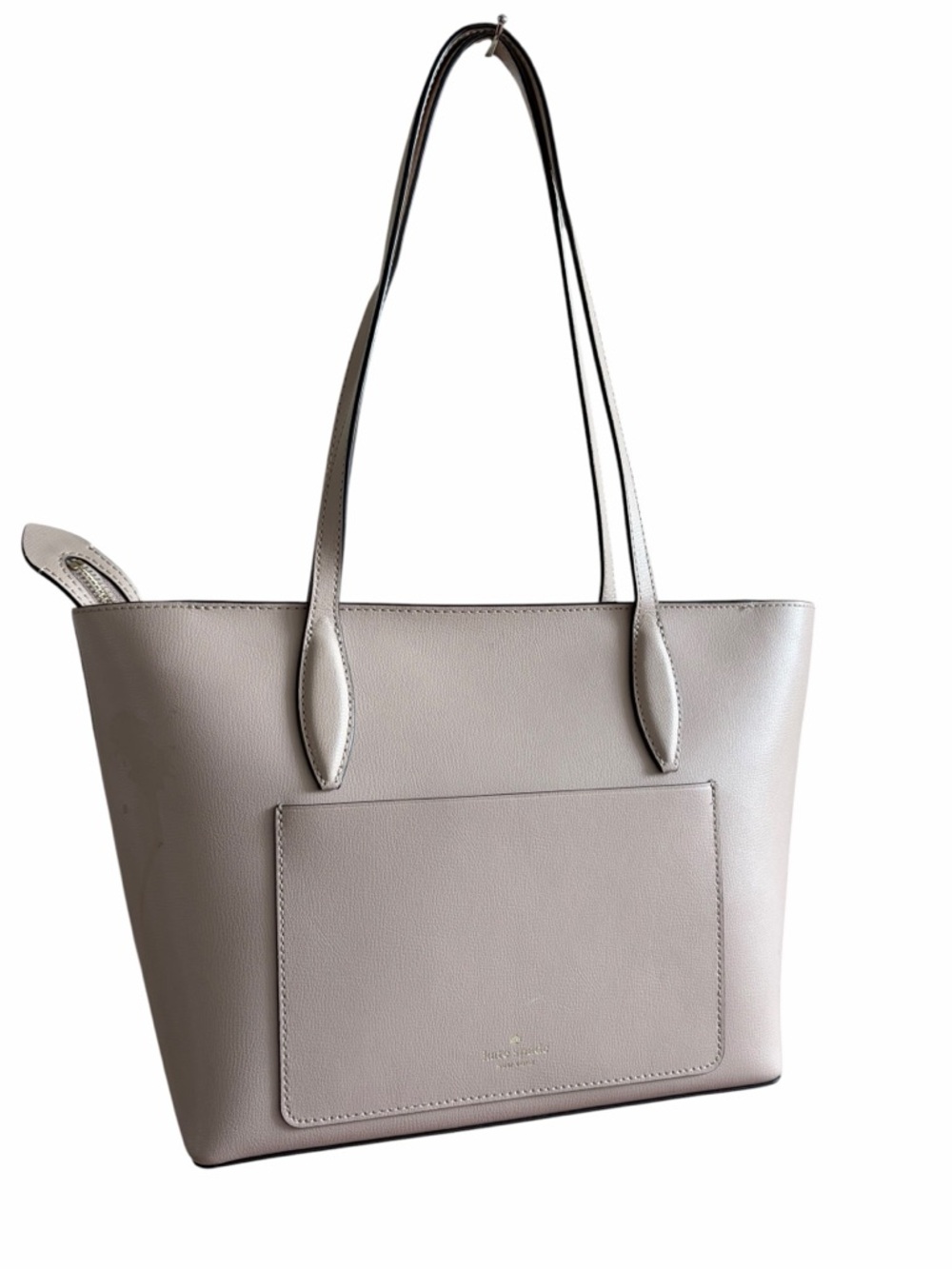 kate spade Gray Leather Tote with Front Slip Pocket - Picture 4 of 16